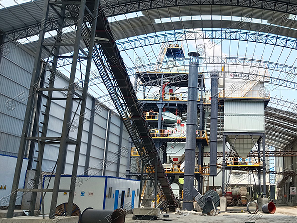 石粉料不用水洗砂，上套干法制砂樓